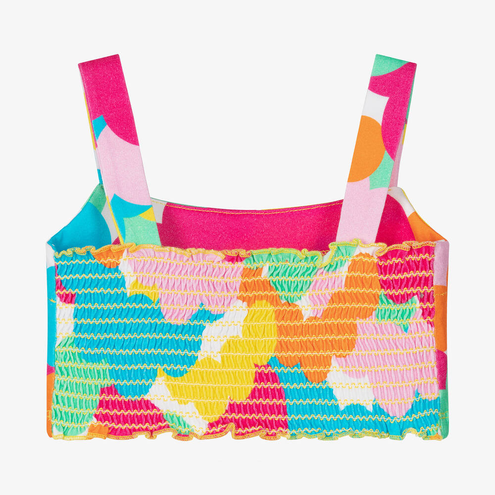Agatha Ruiz de la Prada-Girls Cotton Bubble Print Crop Top | Childrensalon Outlet