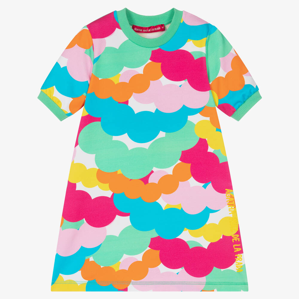 Agatha Ruiz de la Prada - Girls Cotton Bubble Print Dress | Childrensalon