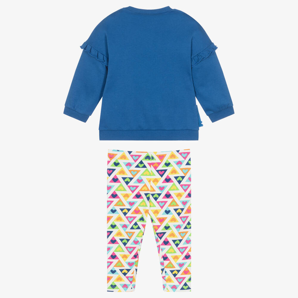 Agatha Ruiz de la Prada-طقم ليقنز قطن لون أزرق للبنات | Childrensalon Outlet