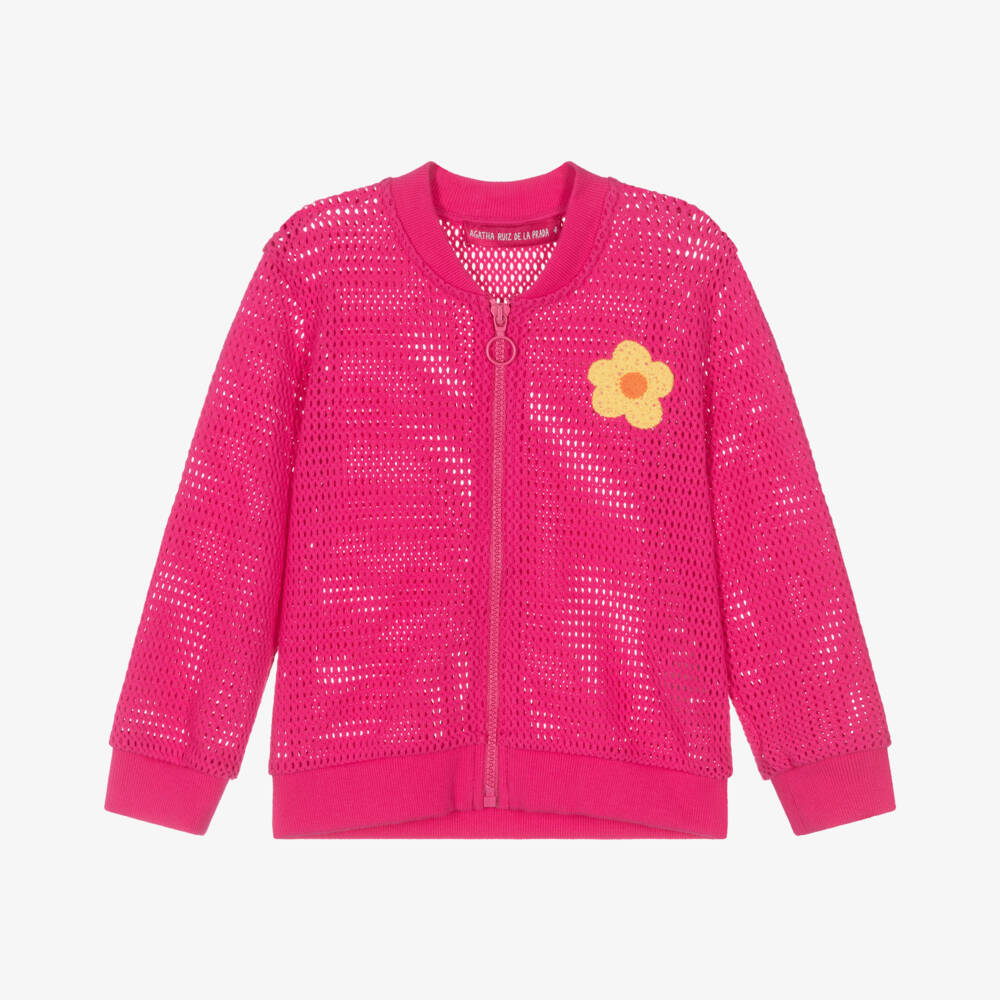 Agatha Ruiz de la Prada-Куртка на молнии из хлопкового трикотажа для девочек | Childrensalon Outlet