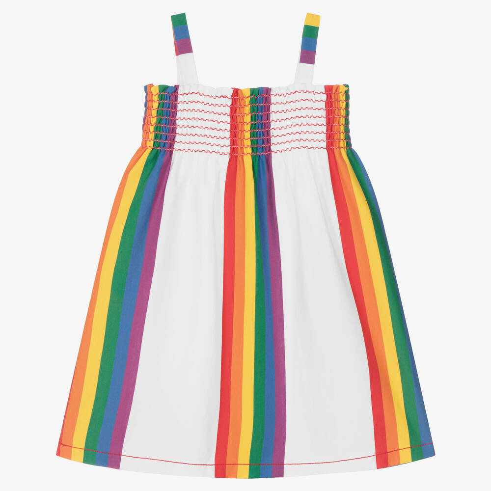 Agatha Ruiz de la Prada-Хлопковое платье в радужную полоску | Childrensalon Outlet