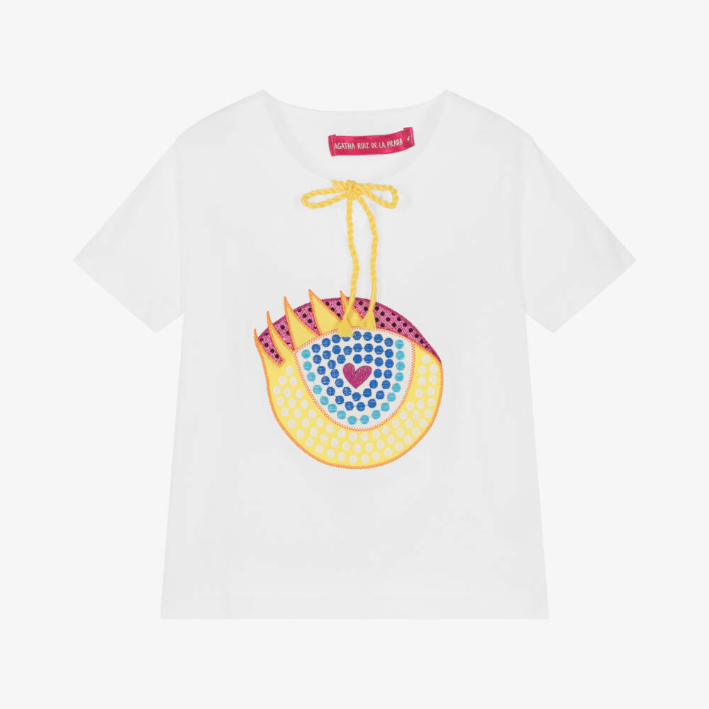Agatha Ruiz de la Prada-بلوزة قطنية للبنات بتصميم عين | Childrensalon Outlet