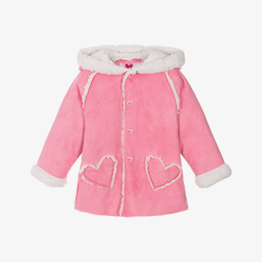 Agatha Ruiz de la Prada-Girls Cozy Pink Hooded Jacket | Childrensalon Outlet