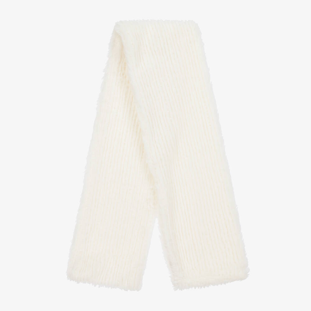 Agatha Ruiz de la Prada-Girls Cream Knit Hat & Scarf Duo | Childrensalon Outlet