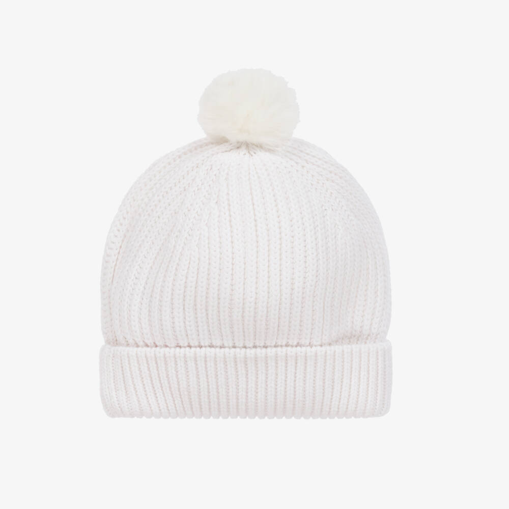 Agatha Ruiz de la Prada-Girls Cream Knit Hat & Scarf Duo | Childrensalon Outlet