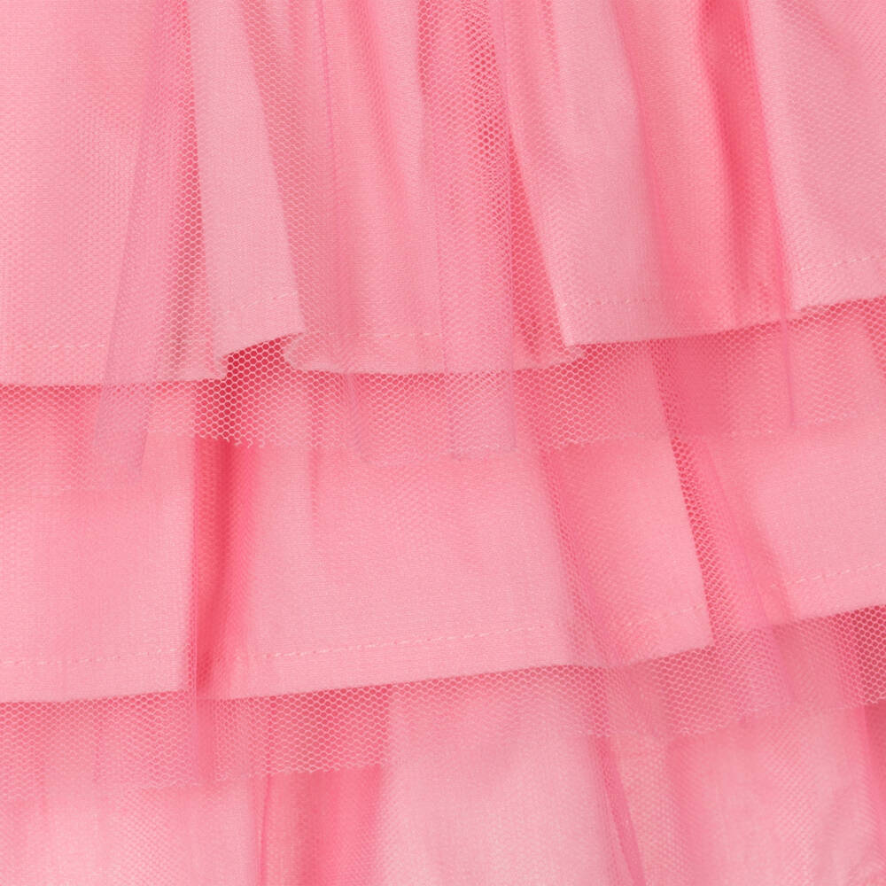 Agatha Ruiz de la Prada-Girls Denim & Pink Layered Dress | Childrensalon Outlet