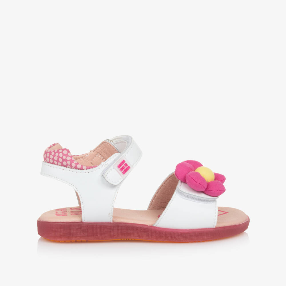 Agatha Ruiz de la Prada-Girls Elegant White Blossom Footwear | Childrensalon Outlet