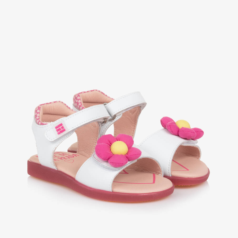 Agatha Ruiz de la Prada-Girls Elegant White Blossom Footwear | Childrensalon Outlet