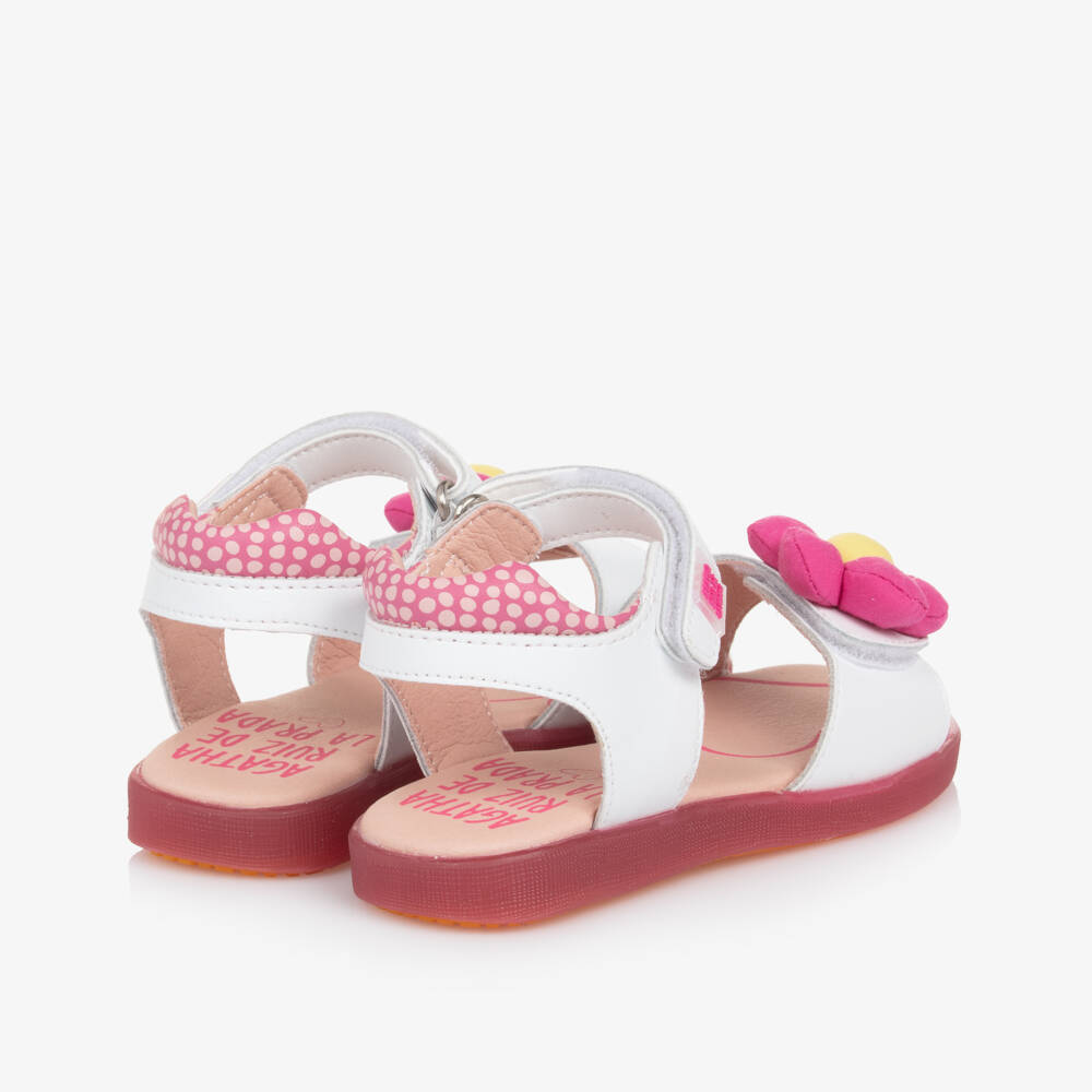 Agatha Ruiz de la Prada-Girls Elegant White Blossom Footwear | Childrensalon Outlet