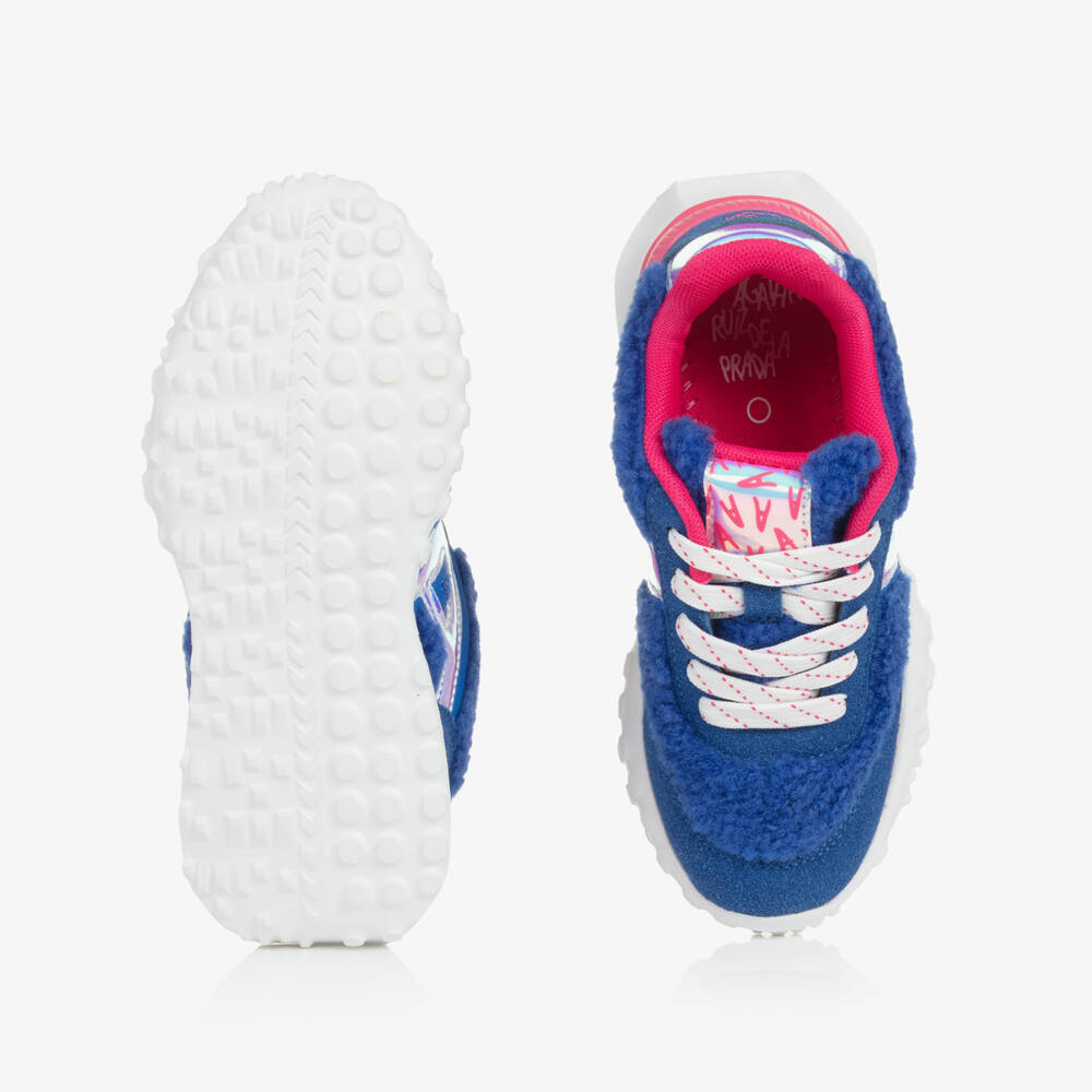 Agatha Ruiz de la Prada-Girls Faux Suede Sherpa Trainers | Childrensalon Outlet
