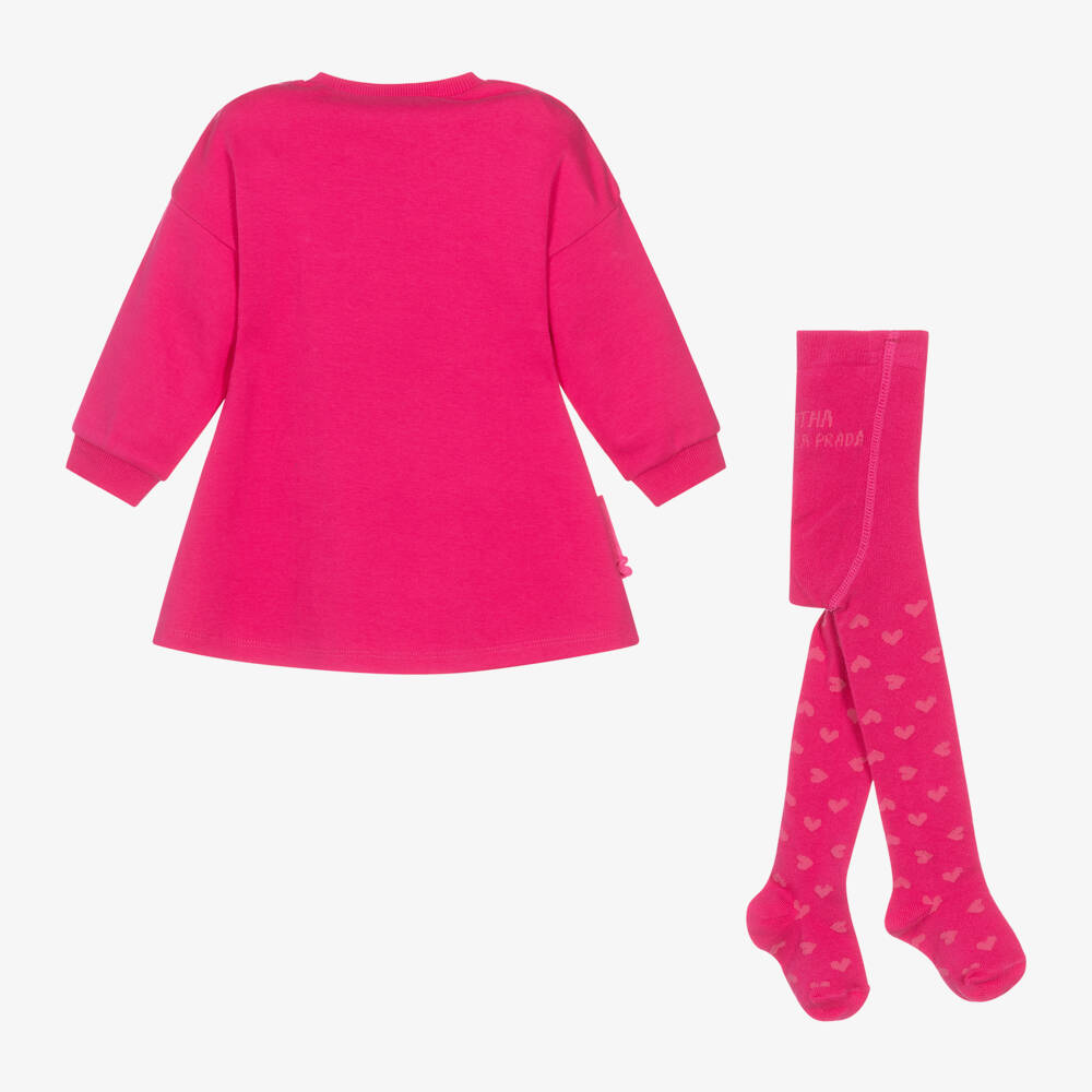 Agatha Ruiz de la Prada-Girls Floral Cotton Dress Ensemble | Childrensalon Outlet