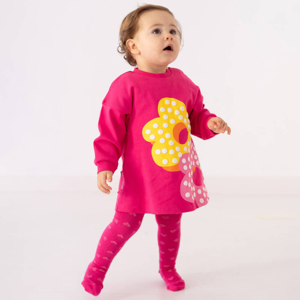 Agatha Ruiz de la Prada-Girls Floral Cotton Dress Ensemble | Childrensalon Outlet
