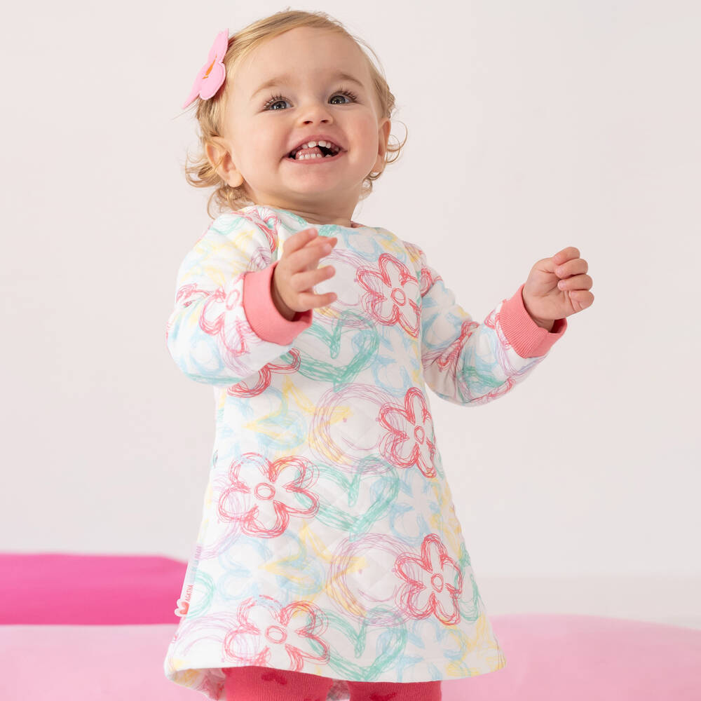 Agatha Ruiz de la Prada-Girls Floral Cotton Dress Ensemble | Childrensalon Outlet