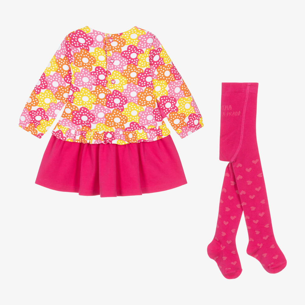 Agatha Ruiz de la Prada-Girls Floral Cotton Jersey Outfit | Childrensalon Outlet