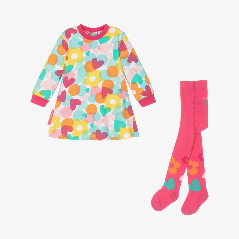 Agatha Ruiz de la Prada-Girls Floral Pattern Cotton Outfit | Childrensalon Outlet