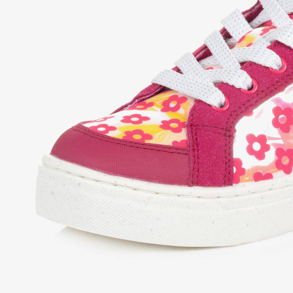 Agatha Ruiz de la Prada-Girls Floral Pink High-Top Sneakers | Childrensalon Outlet