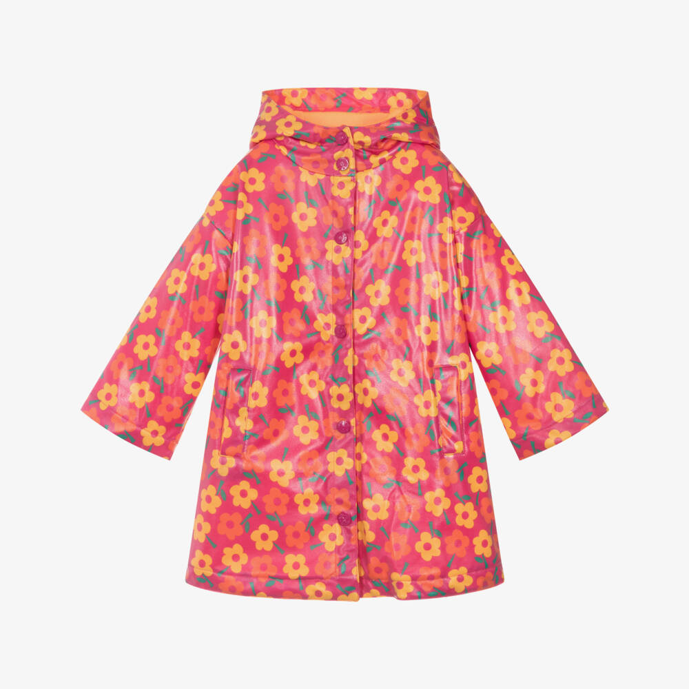 Agatha Ruiz de la Prada-Girls Floral Pink Raincoat | Childrensalon Outlet