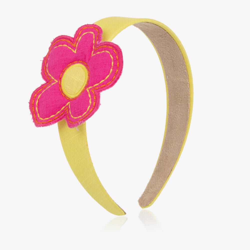 Agatha Ruiz de la Prada-Girls Floral Yellow & Pink Headpiece | Childrensalon Outlet