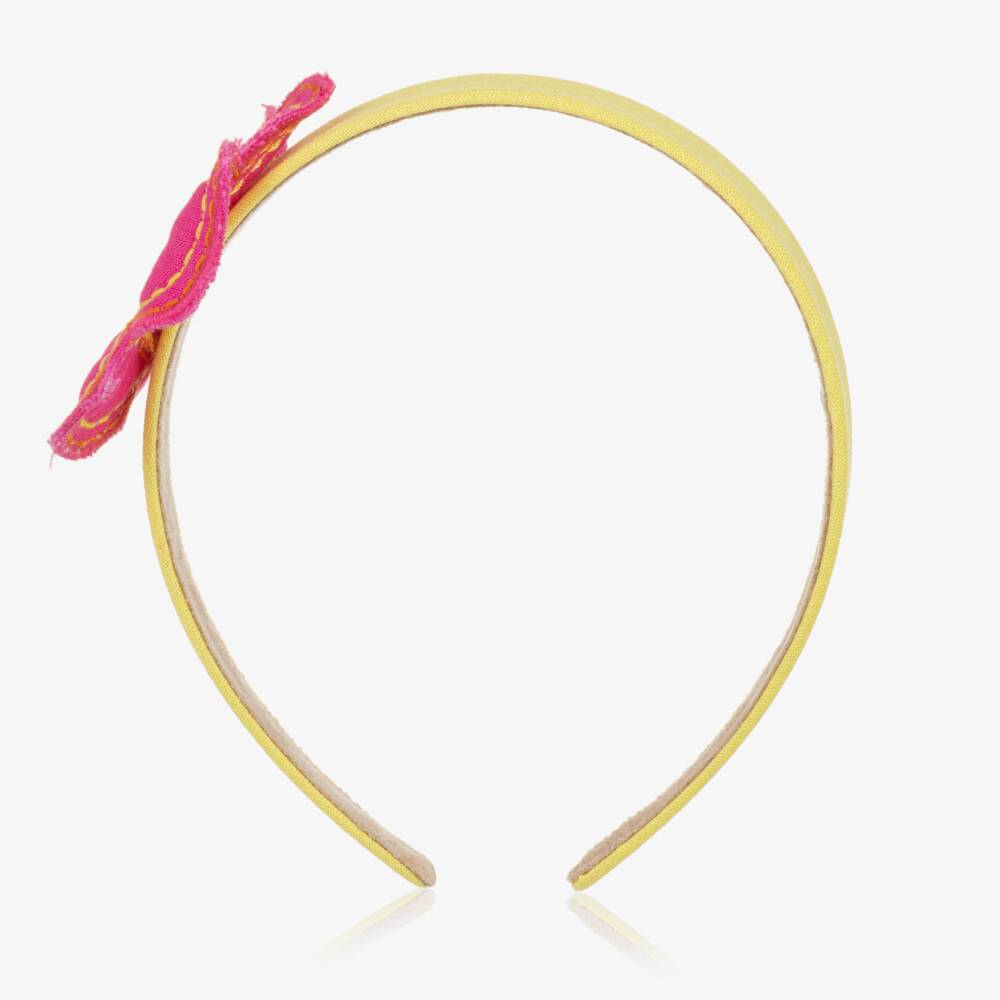 Agatha Ruiz de la Prada-Girls Floral Yellow & Pink Headpiece | Childrensalon Outlet