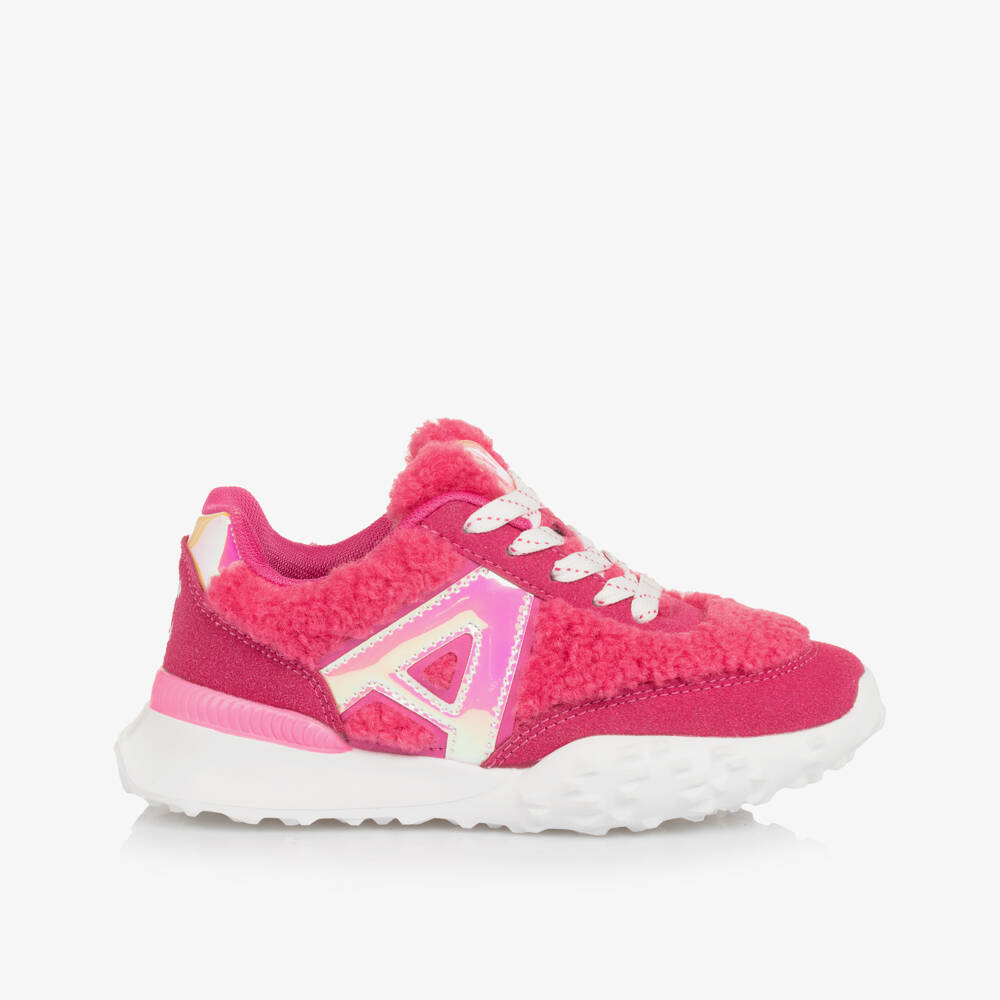 Agatha Ruiz de la Prada-Girls Fuchsia Fleece Shoes | Childrensalon Outlet