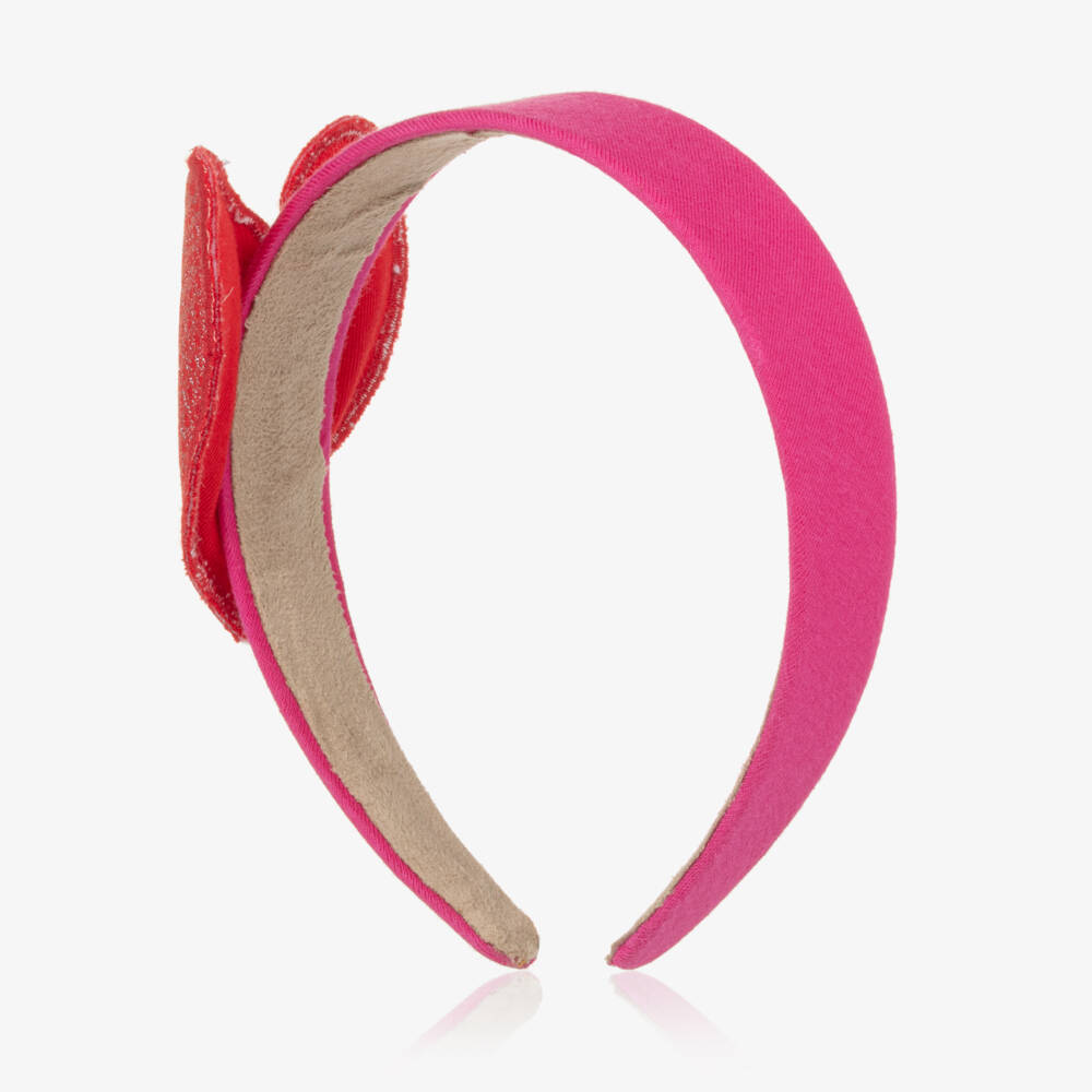 Agatha Ruiz de la Prada-Girls Fuchsia Heart Sparkle Hairband | Childrensalon Outlet