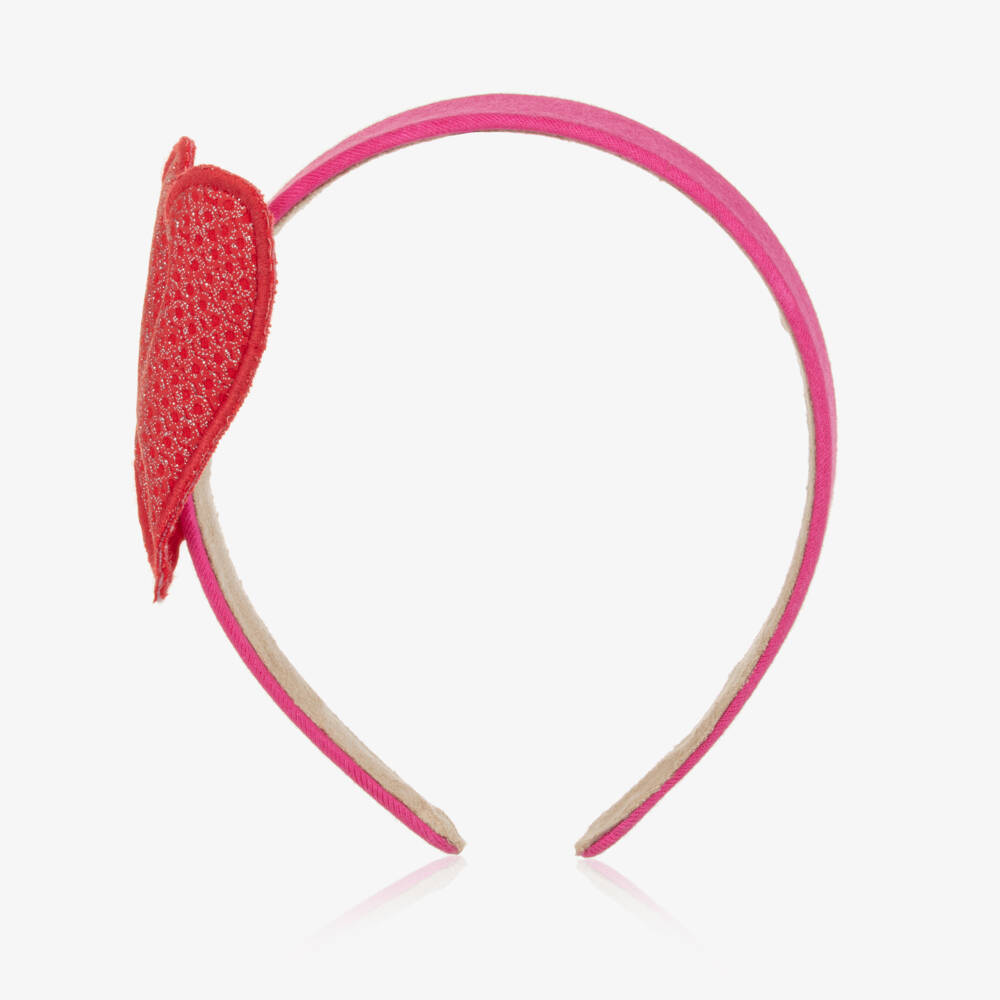 Agatha Ruiz de la Prada-Girls Fuchsia Heart Sparkle Hairband | Childrensalon Outlet