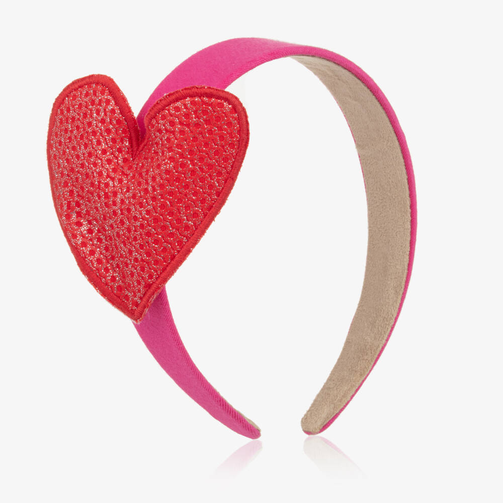 Agatha Ruiz de la Prada-Girls Fuchsia Heart Sparkle Hairband | Childrensalon Outlet