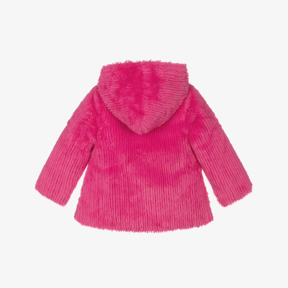 Agatha Ruiz de la Prada-Girls Fuchsia Hooded Faux Fur Jacket | Childrensalon Outlet