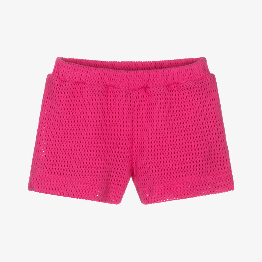 Agatha Ruiz de la Prada-Girls Fuchsia Knit Cotton Breeze Shorts | Childrensalon Outlet