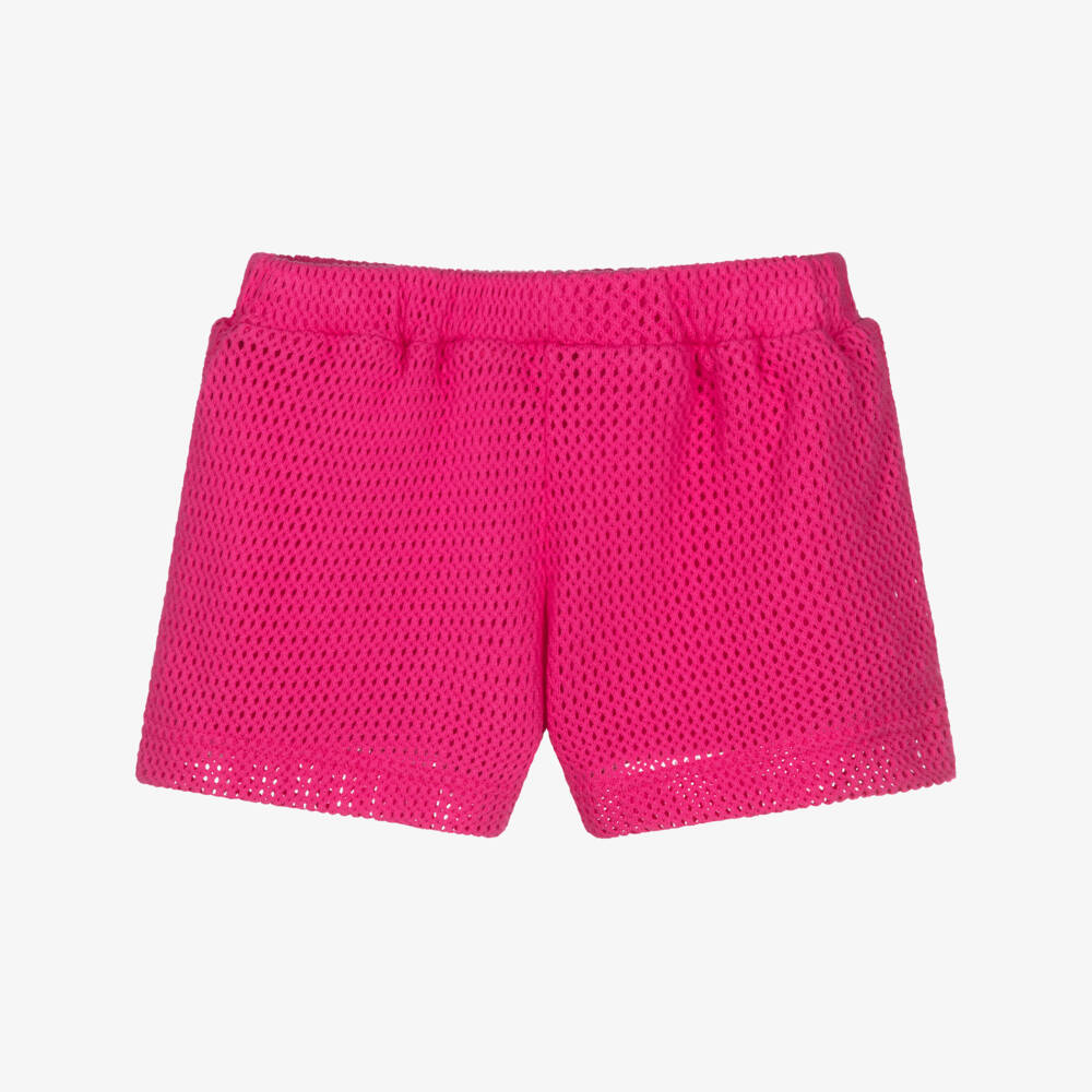 Agatha Ruiz de la Prada-Girls Fuchsia Knit Cotton Breeze Shorts | Childrensalon Outlet