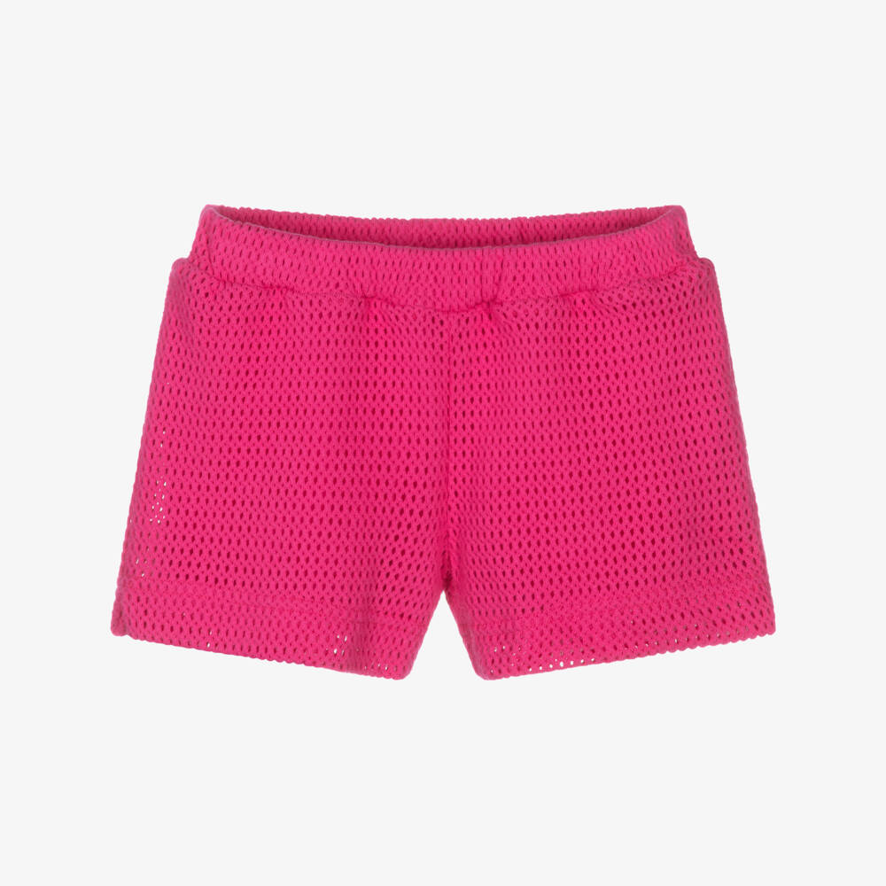Agatha Ruiz de la Prada-Girls Fuchsia Knit Cotton Breeze Shorts | Childrensalon Outlet