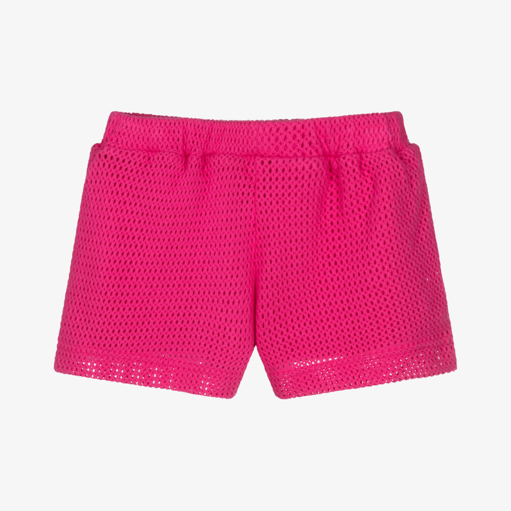 Agatha Ruiz de la Prada-Girls Fuchsia Knit Cotton Breeze Shorts | Childrensalon Outlet