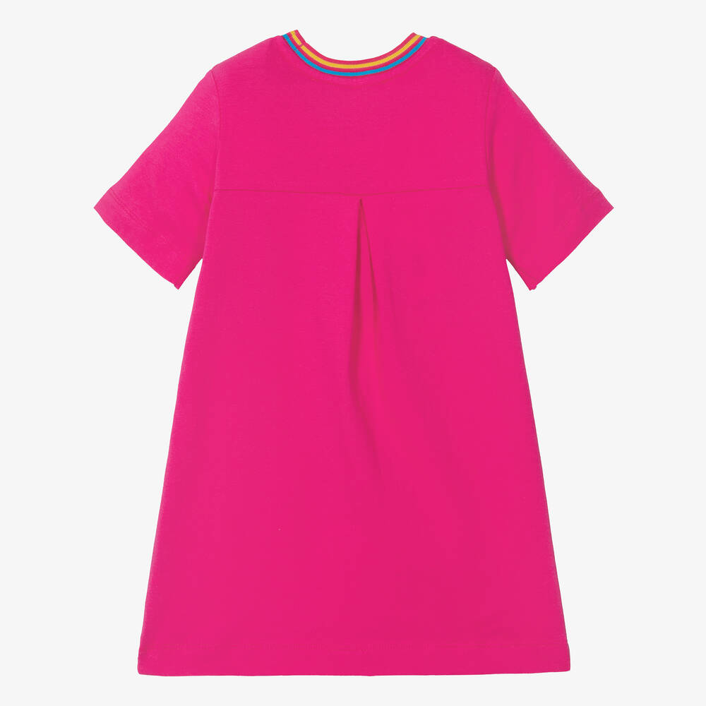 Agatha Ruiz de la Prada-Girls Fuchsia Pink Cotton T-Shirt Dress | Childrensalon Outlet