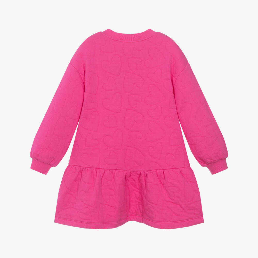 Agatha Ruiz de la Prada-فستان مطرز بقلب لون زهري فوشيا | Childrensalon Outlet