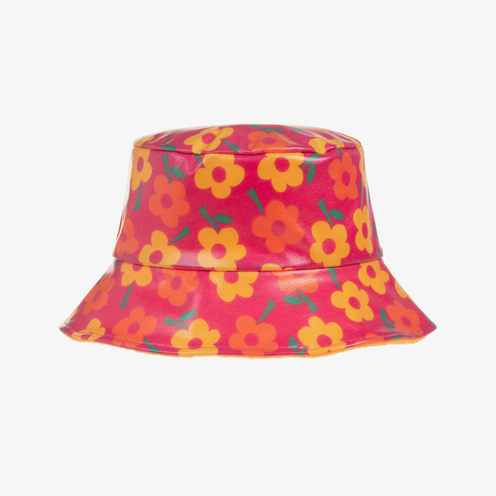 Agatha Ruiz de la Prada-Girls Fuchsia Pink Floral Bucket Hat | Childrensalon Outlet