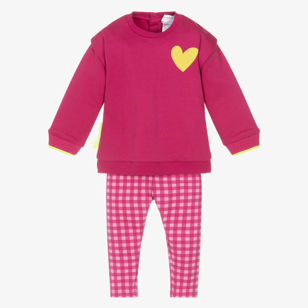 Agatha Ruiz de la Prada-Розовый клетчатый комплект леггинсов для девочек | Childrensalon Outlet