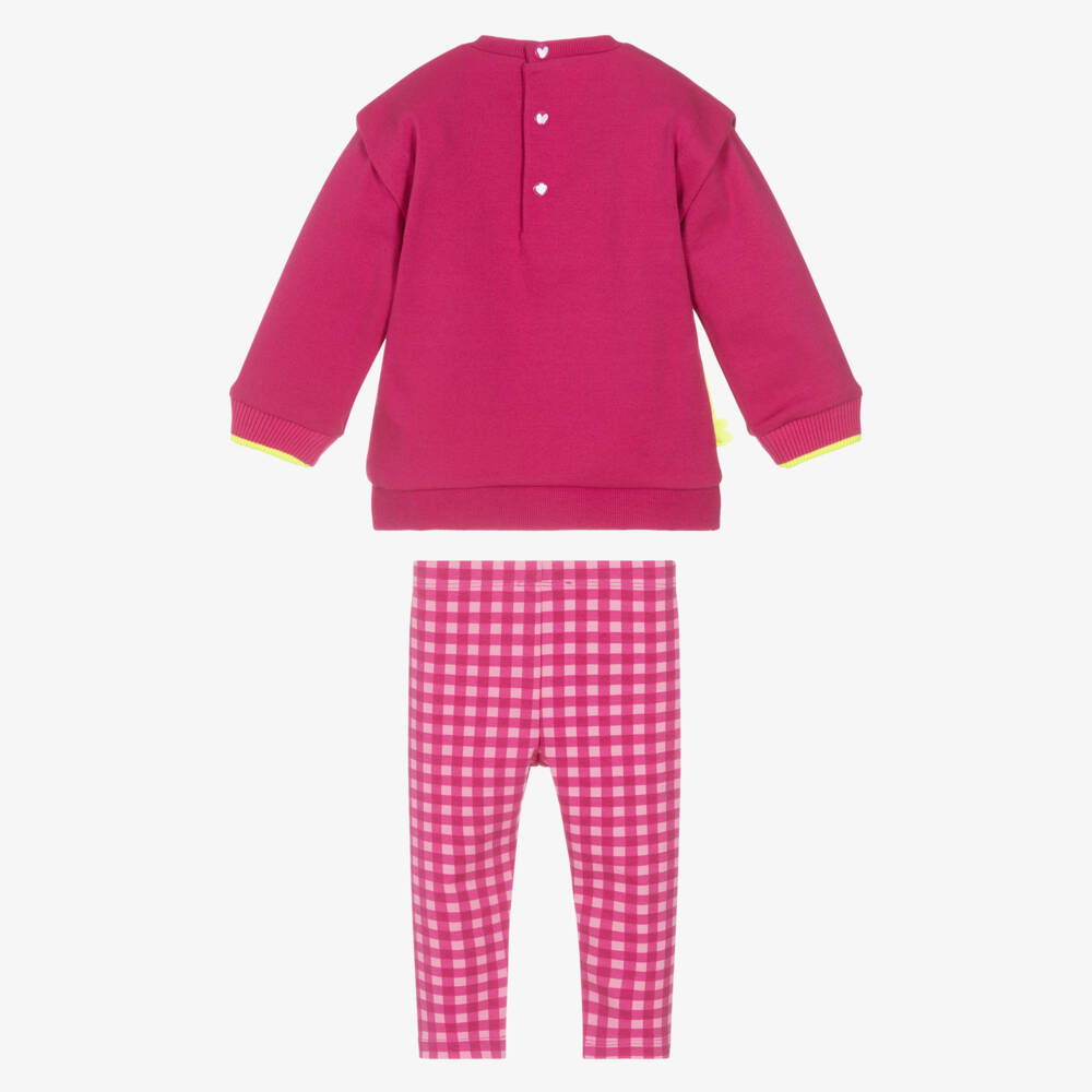 Agatha Ruiz de la Prada-Розовый клетчатый комплект леггинсов для девочек | Childrensalon Outlet