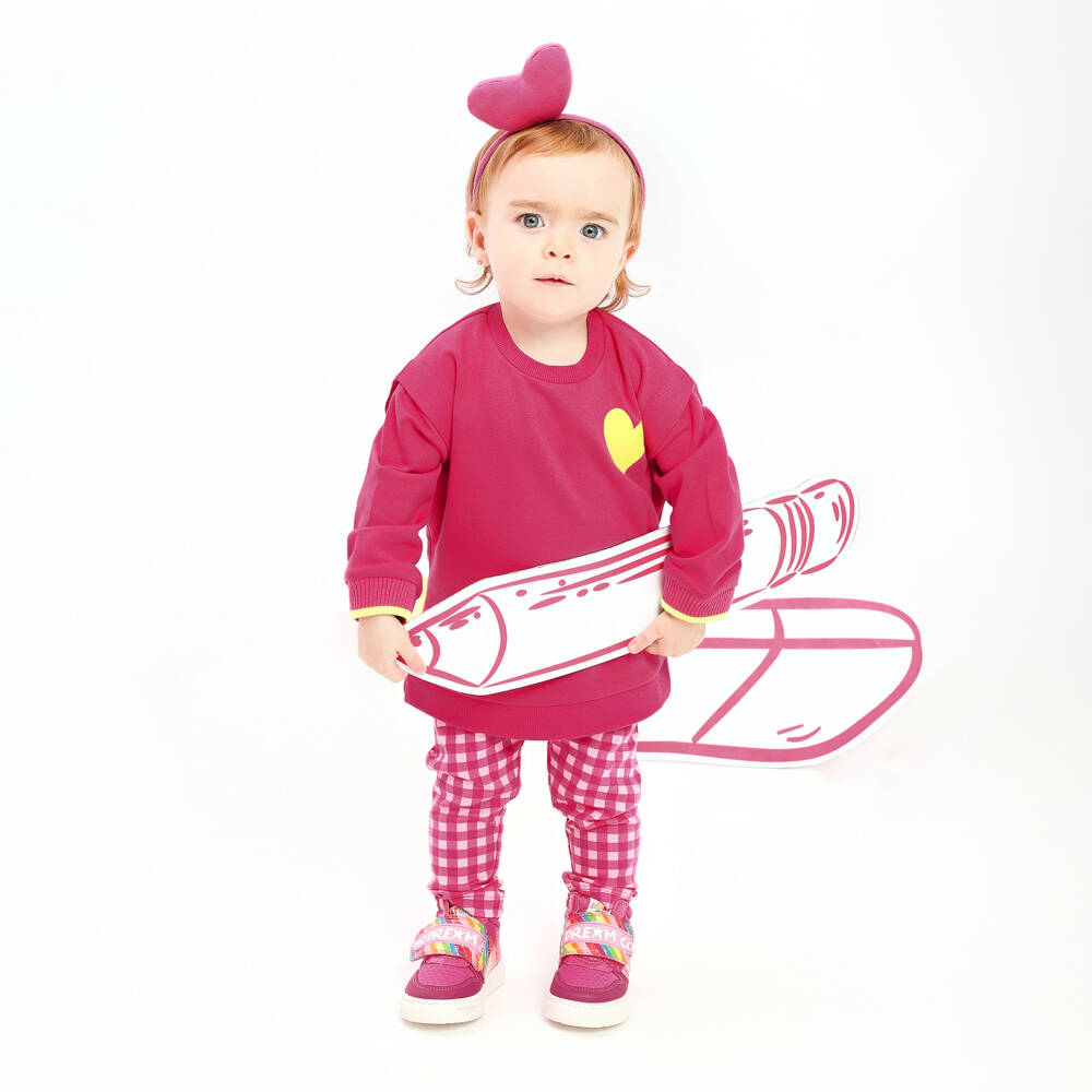 Agatha Ruiz de la Prada-Розовый клетчатый комплект леггинсов для девочек | Childrensalon Outlet