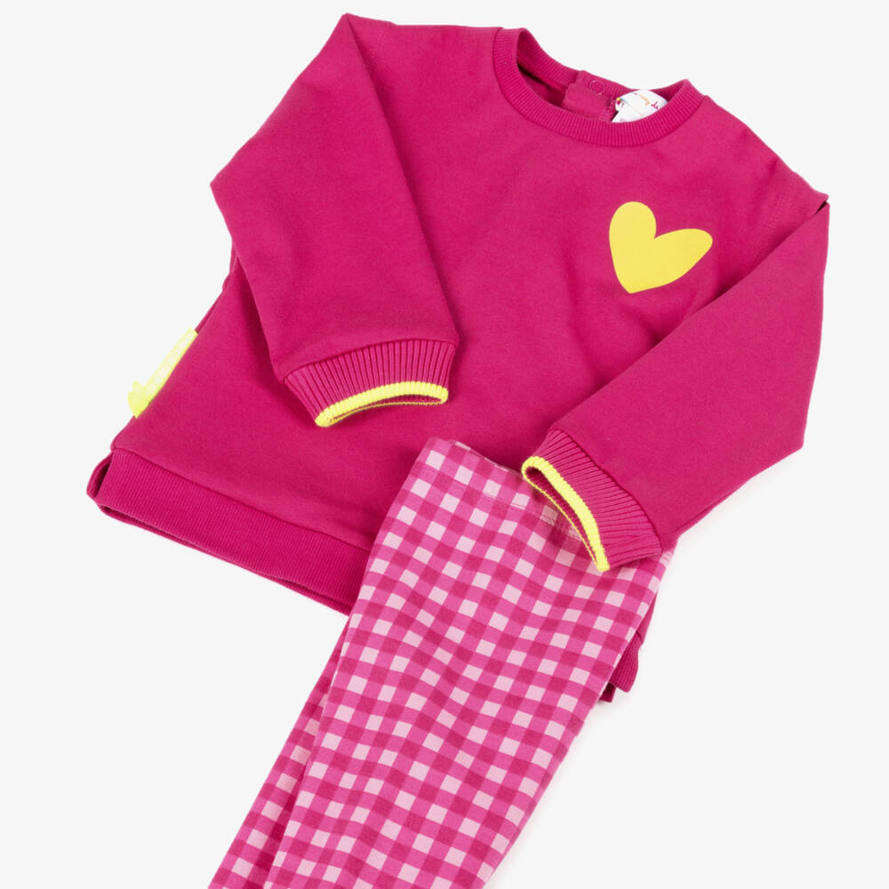 Agatha Ruiz de la Prada-Розовый клетчатый комплект леггинсов для девочек | Childrensalon Outlet
