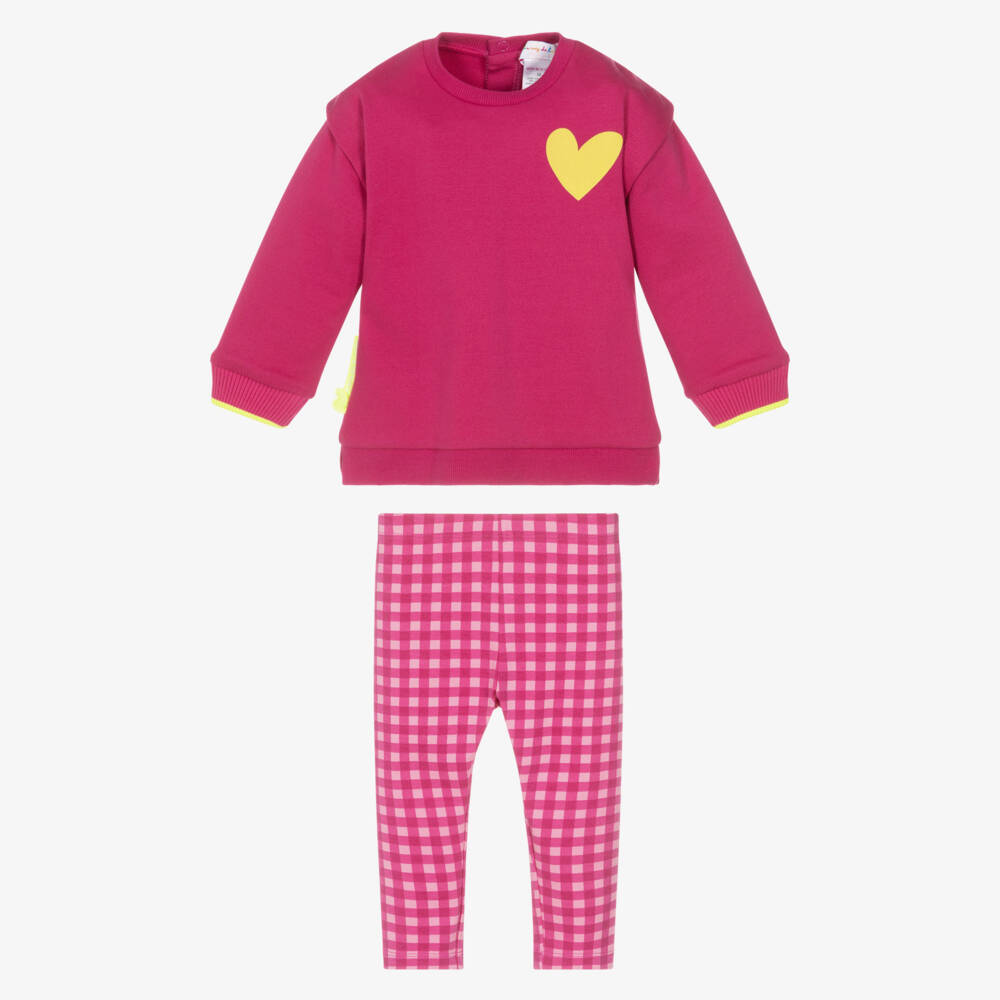 Agatha Ruiz de la Prada-Розовый клетчатый комплект леггинсов для девочек | Childrensalon Outlet