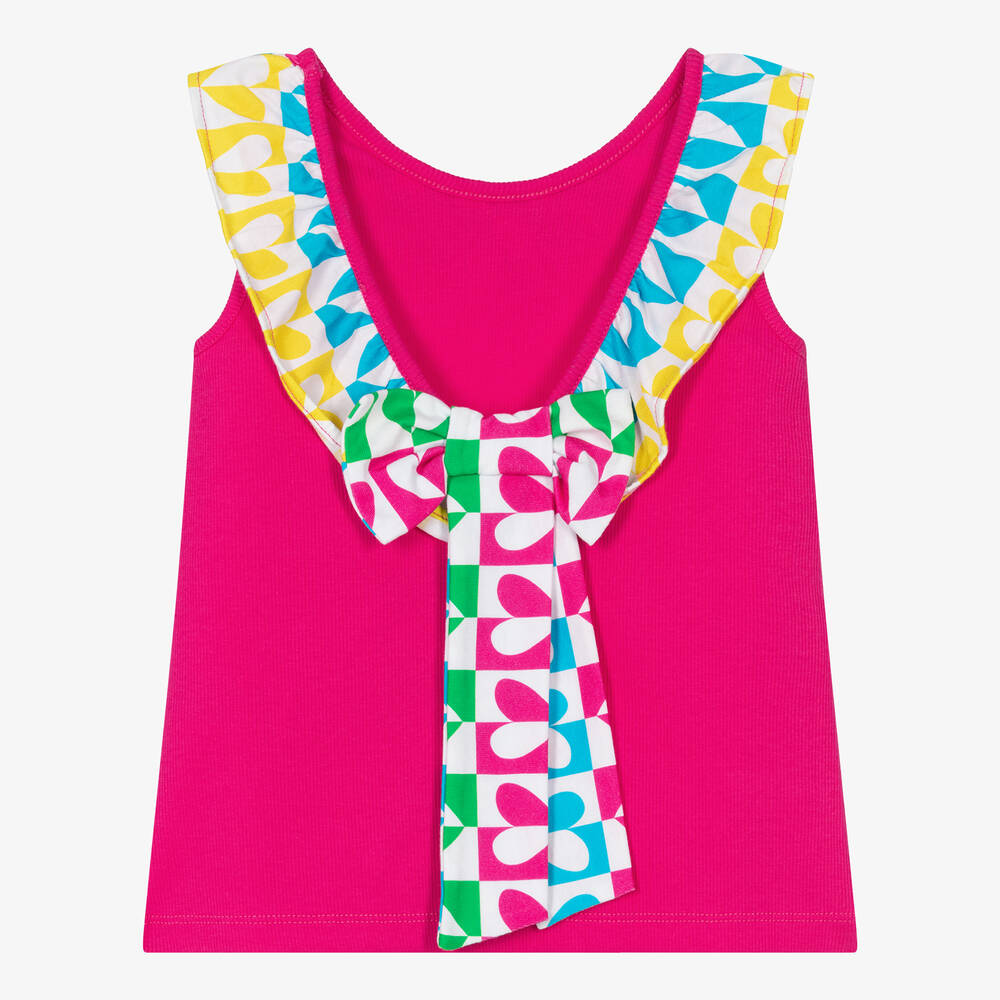 Agatha Ruiz de la Prada-Girls Fuchsia Pink Sleeveless T-Shirt | Childrensalon Outlet