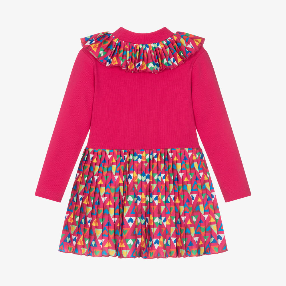 Agatha Ruiz de la Prada-فستان بكسرات لون زهري | Childrensalon Outlet