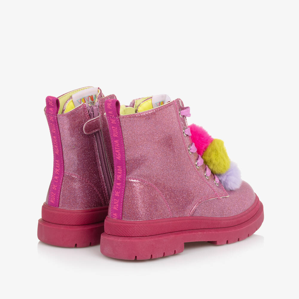 Agatha Ruiz de la Prada-بوت بوم بوم لون زهري براق للبنات | Childrensalon Outlet