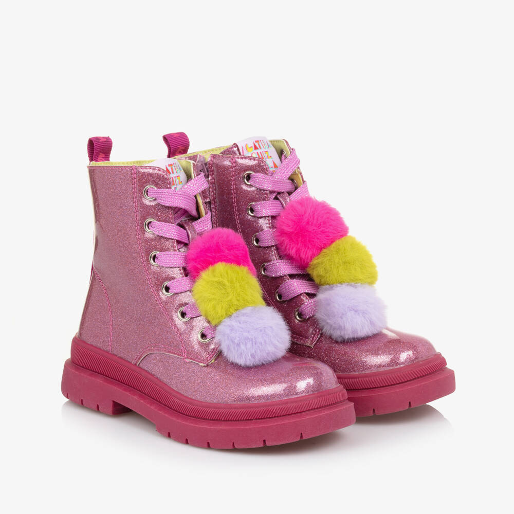 Agatha Ruiz de la Prada-بوت بوم بوم لون زهري براق للبنات | Childrensalon Outlet