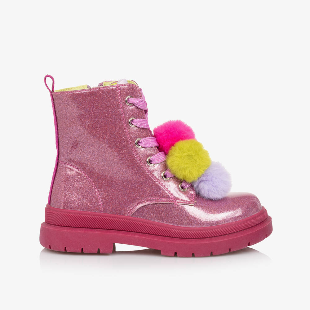 Agatha Ruiz de la Prada-بوت بوم بوم لون زهري براق للبنات | Childrensalon Outlet