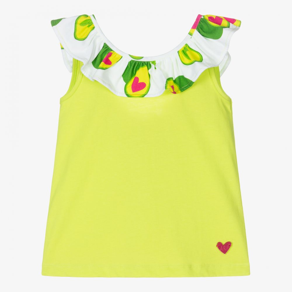 Agatha Ruiz de la Prada - Grünes Avocado-Baumwolltop (M) | Childrensalon