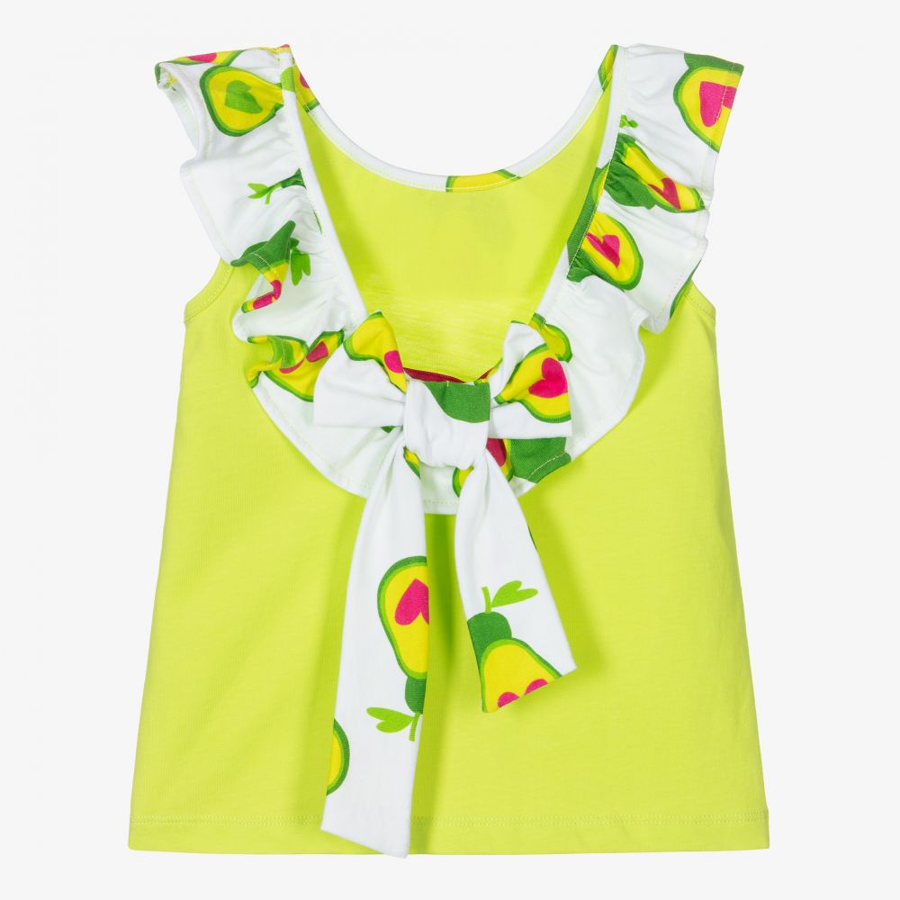 Agatha Ruiz de la Prada-Girls Green Cotton Avocado Top | Childrensalon Outlet
