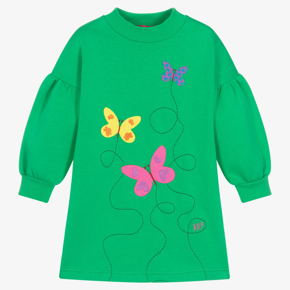Agatha Ruiz de la Prada - Зеленое хлопковое платье для девочек | Childrensalon