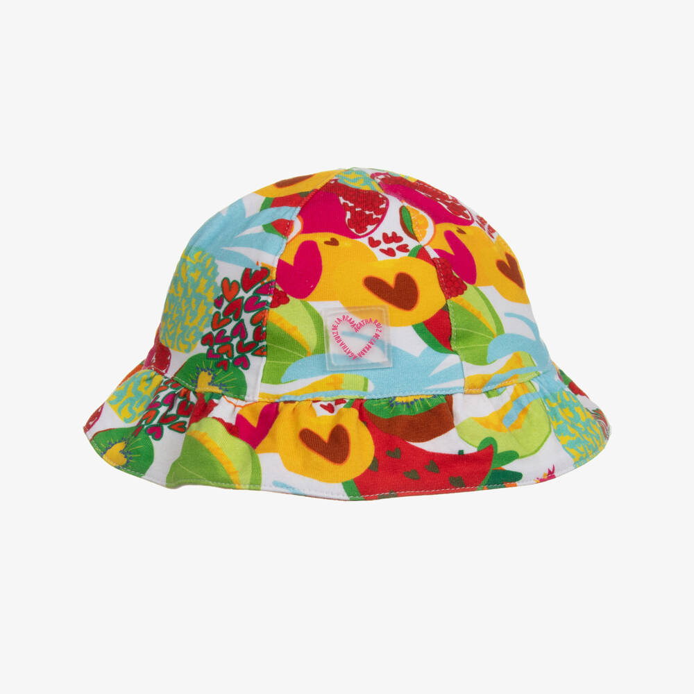 Agatha Ruiz de la Prada-Girls Green Fruit Cotton Jersey Hat | Childrensalon Outlet