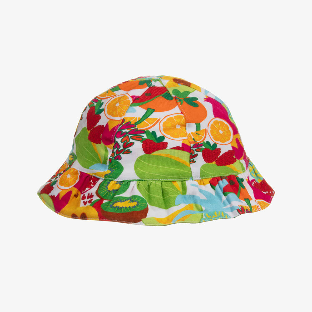Agatha Ruiz de la Prada-Girls Green Fruit Cotton Jersey Hat | Childrensalon Outlet